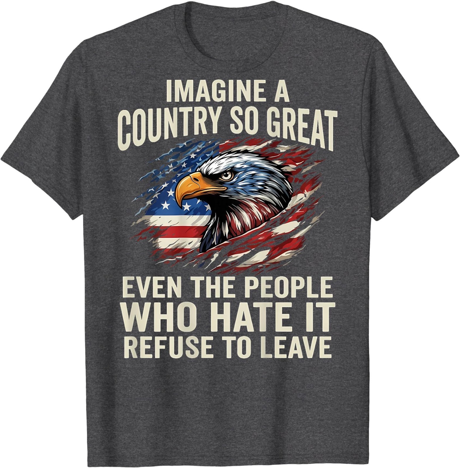 (ON Back) Retro Imagine A Country So Great Even The People T-Shirt gallery