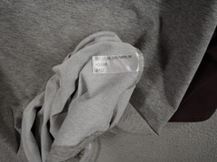 BYLT Shirt Mens Medium Gray Red Drop Cut Baseball Lux Workout Athletic Gym