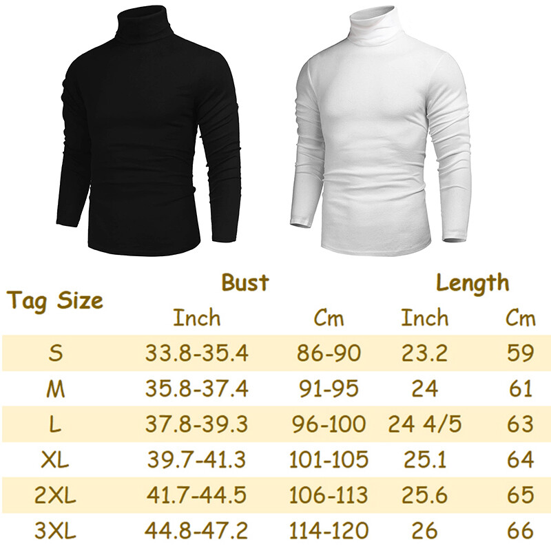 Men's Thermal Long Sleeve Compression Shirts Turtleneck Winter Base Layer Top US gallery