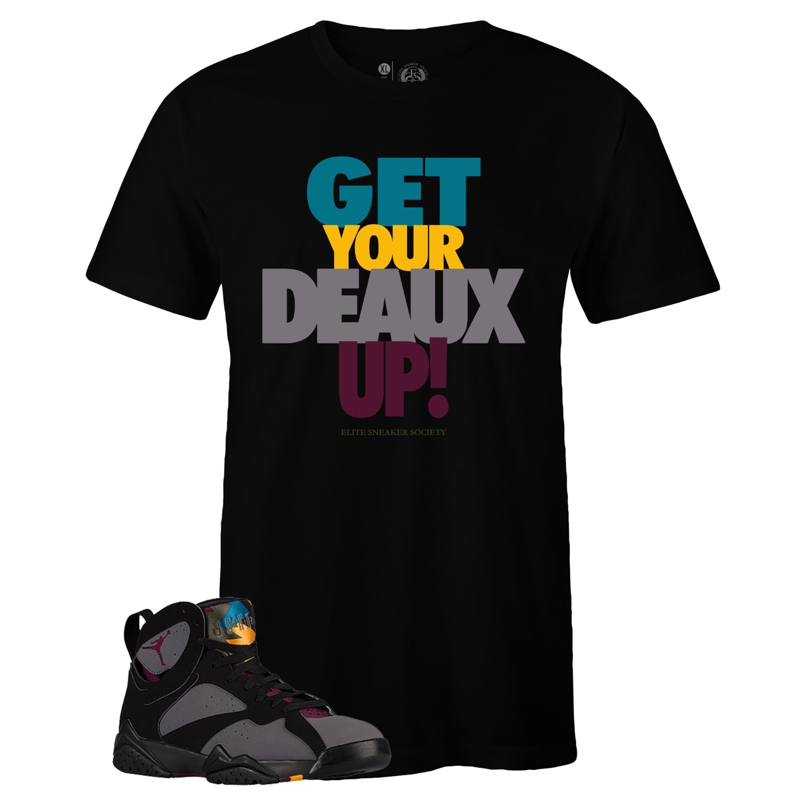 Shirt to Match Jordan 7 Retro Bordeaux – Get Your Deaux Up Black Sneaker Tee