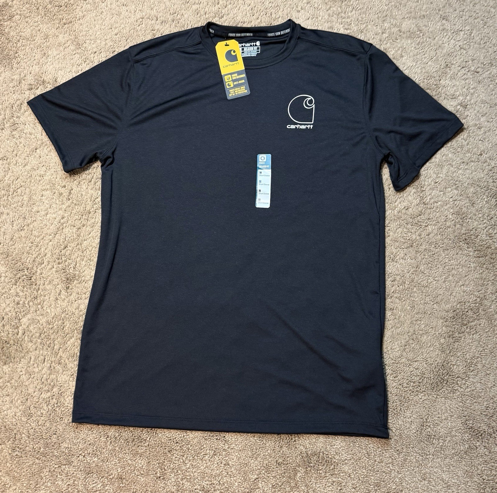 Carhartt Men's Force Sun Defender Lightweight Shirt Logo Graphic Black Medium- B gallery