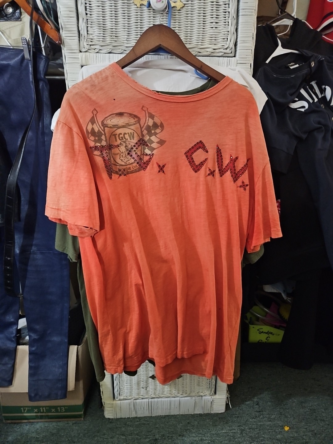 The Great China Wall 2XL VINTAGE AUTHENTIC SWAROVSKI Crystals Men’s MOTOR CITY gallery