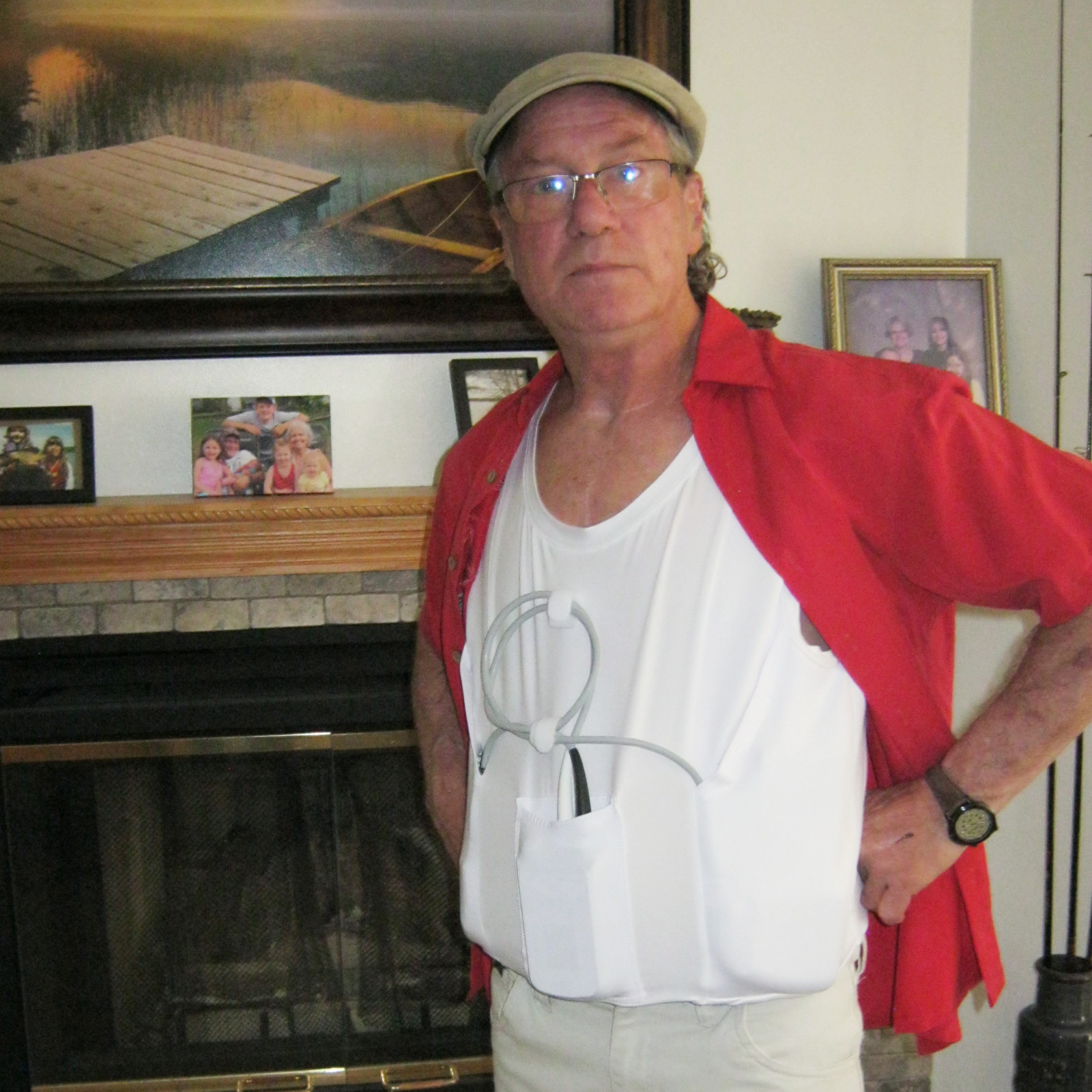 LVAD Heartmate 2 & 3 White Tank Top For Men LVAD Clothing Sleeveless Vest Shirt gallery