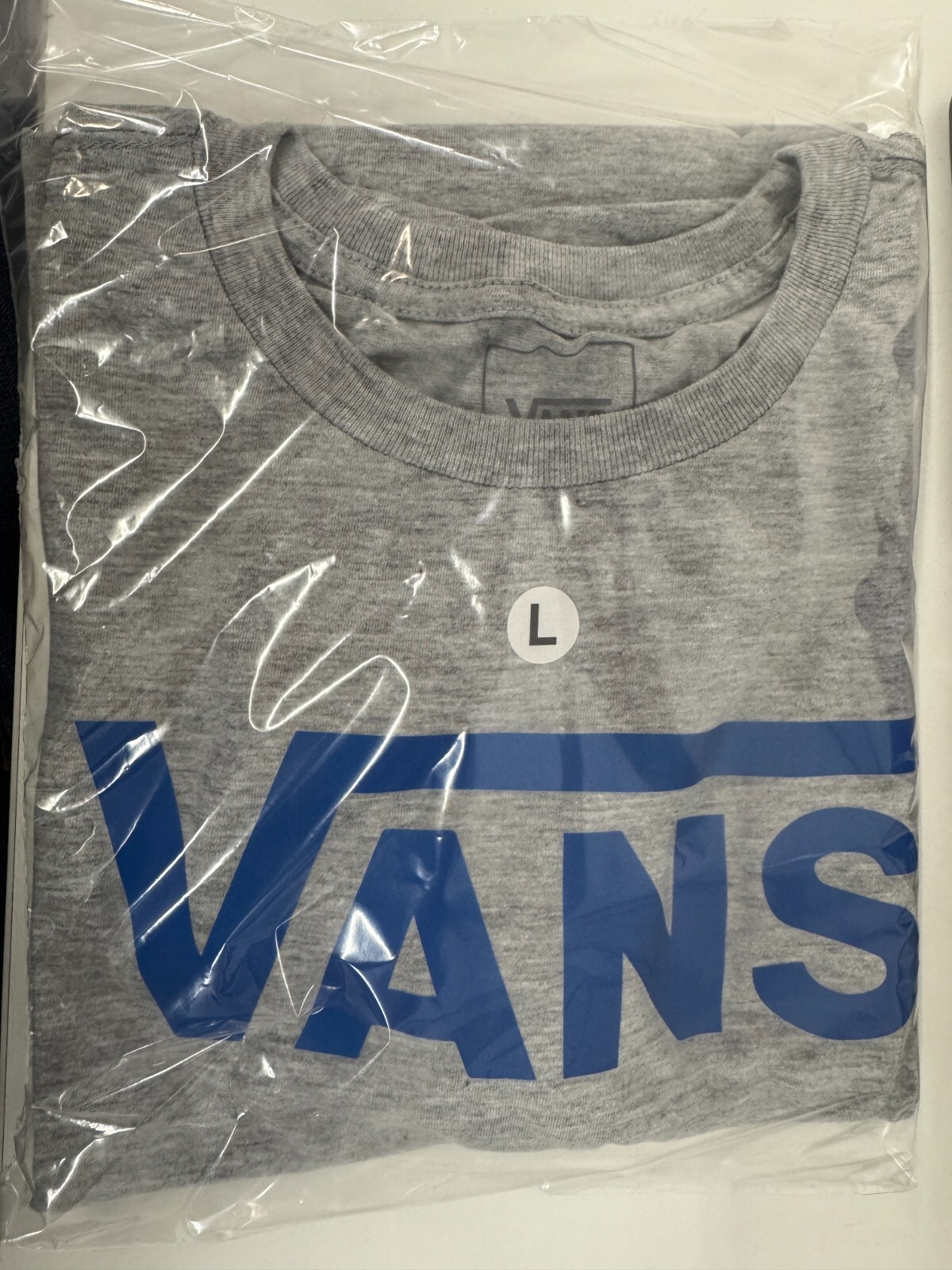 VANS MENS LOGO GRAY HEATHER PREMIUM T SHIRT NEW gallery