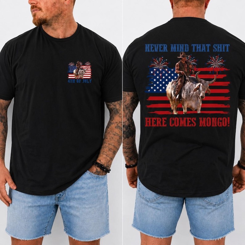 Patriotic Cowboy 4th Of July T Shirt Gift For Friends #1 gallery