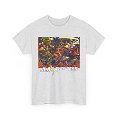 JLA Avengers T-Shirt Marvel & DC Comics George Perez Art Retro Vintage-Style Tee