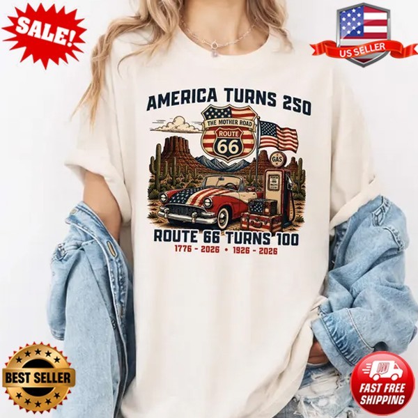Route 66 Turns 100 America 250th Comfort Colors Shirt Vintage Road T-Shirt S-5XL gallery