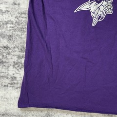 NFL Minnesota Vikings Team Apparel Tee Mens Medium Purple Yellow Crewneck
