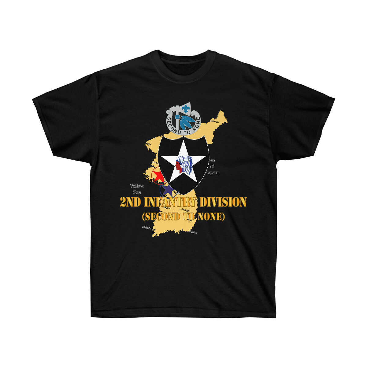 Classic - Unisex Ultra Cotton Tee - Korea Map - 2nd Infantry Div -Second to None gallery