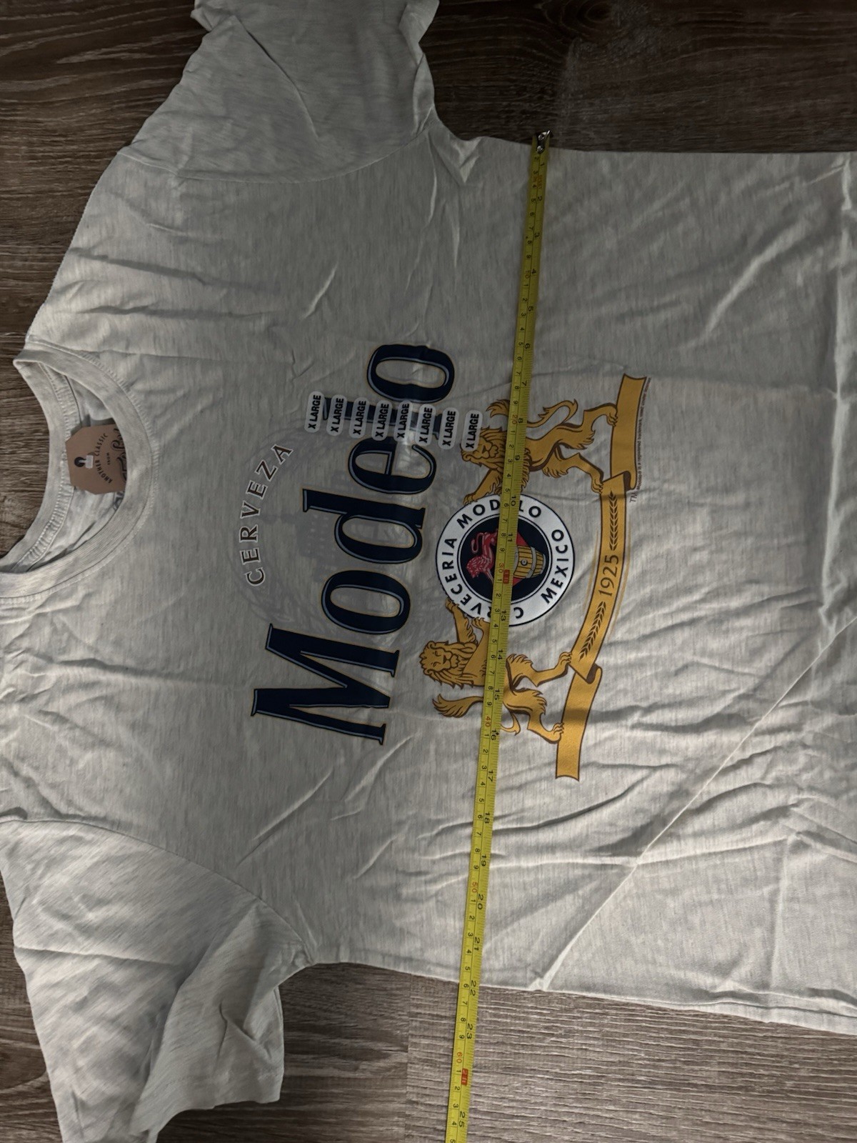 Cervesa Modelo Tee Luv Gray Short Sleeve Tee Shirt T-Shirt XLarge New In Plastic gallery