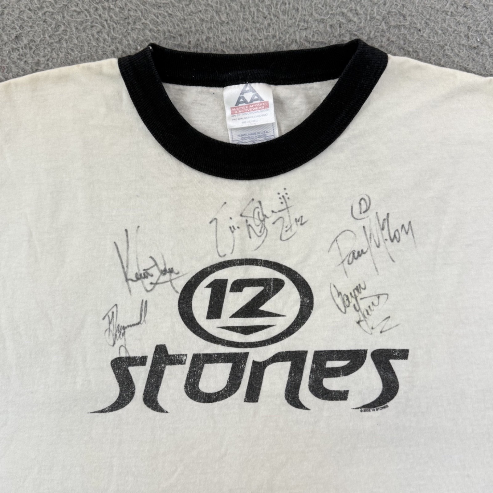 Vintage 12 Stones Shirt Mens Large Ringer Short Sleeve Band Music Tour Y2K USA gallery
