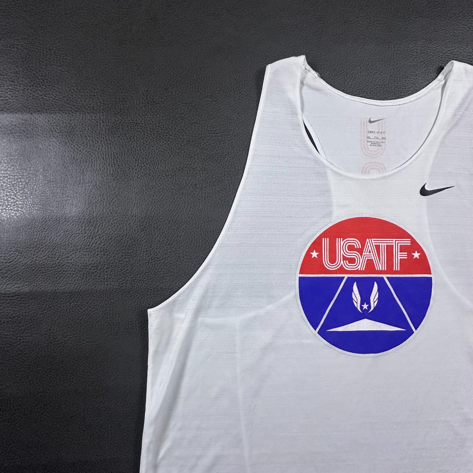 Nike Singlet Mens 2XL White USATF Track And Field Team United States Running gallery