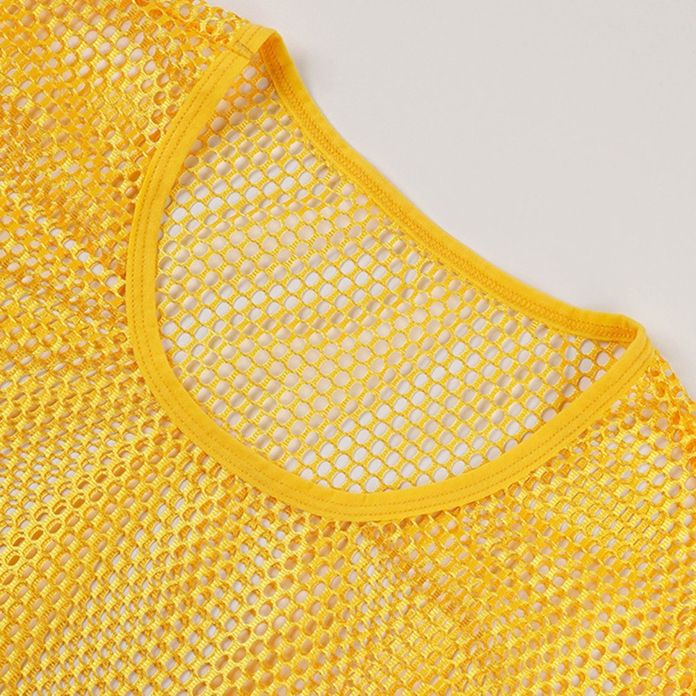 Mesh See Through Men TShirt Fishnet Short Sleeve Clubwear Undershirt Tee gallery