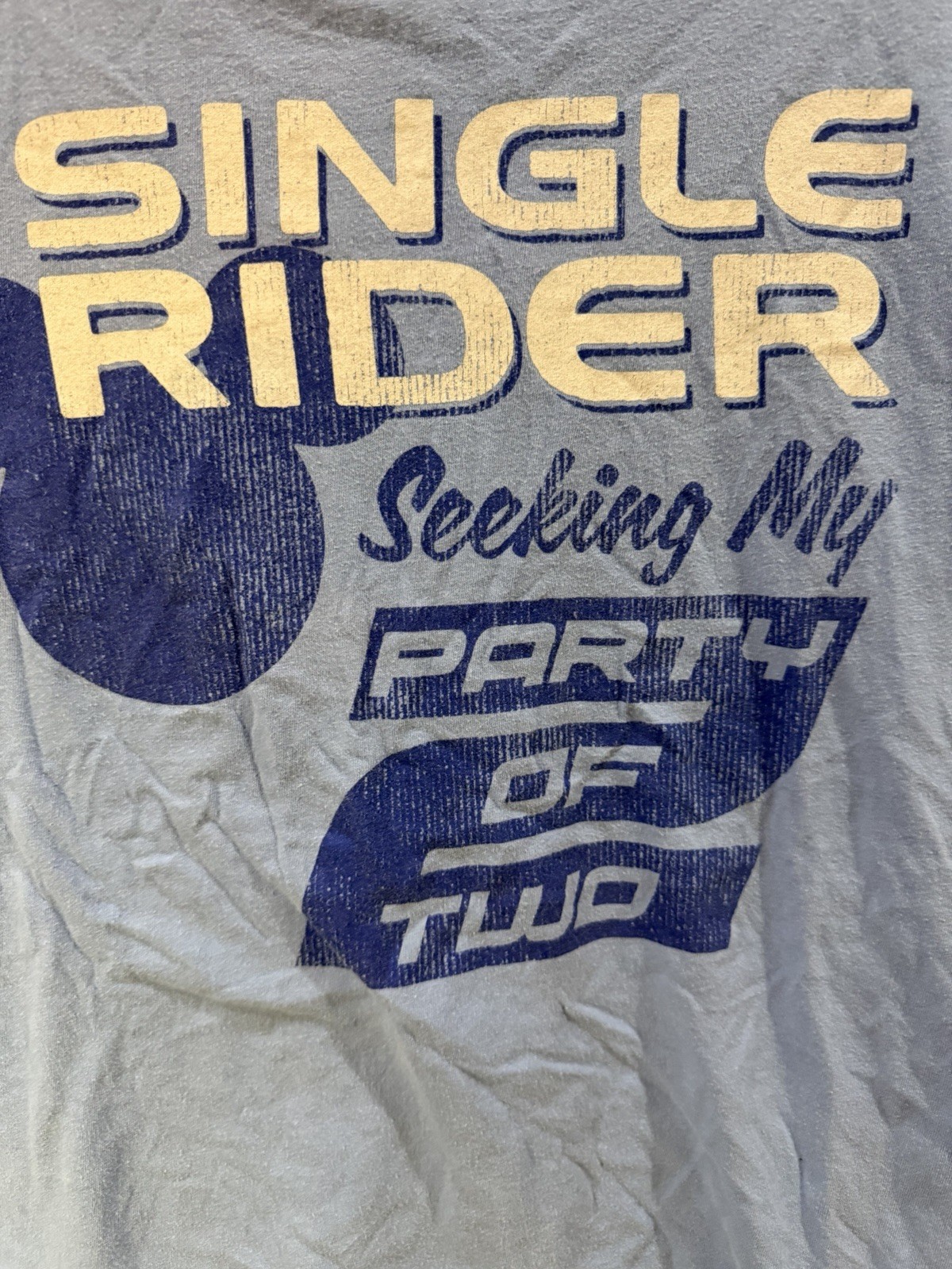 Disney Single Rider Graphic T-Shirt Blue Size M gallery