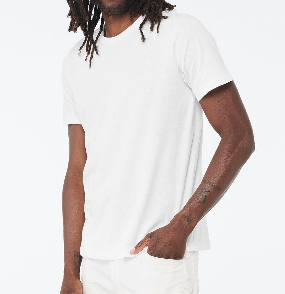 Bella + Canvas 3001CVC Unisex T Shirt Retail Fit Heather Stylish Tee CVC WHITE gallery