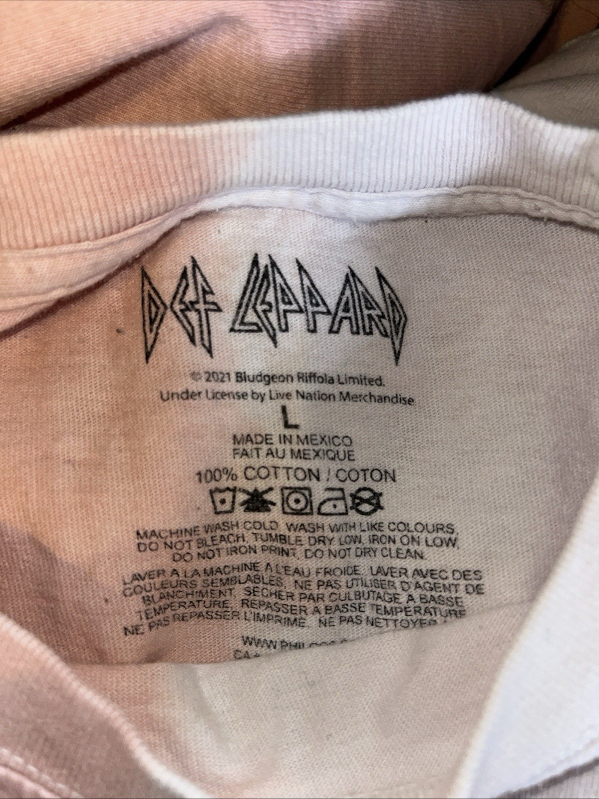 Def Leppard T-Shirt Mens Size L Tie-Dye High Dry Leopard 90s Rock Band Tee gallery