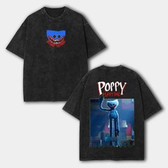 Poppy Playtime Huggy Wuggy Graphic Tee Dark Anime Streetwear T-Shirt