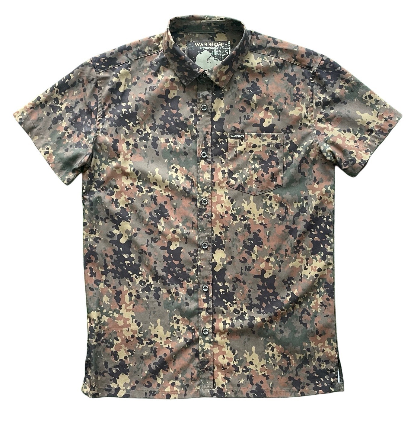 Warrior Warriorco Flecktarn Modern German Camo Tactical Button Up Shirt Medium M gallery