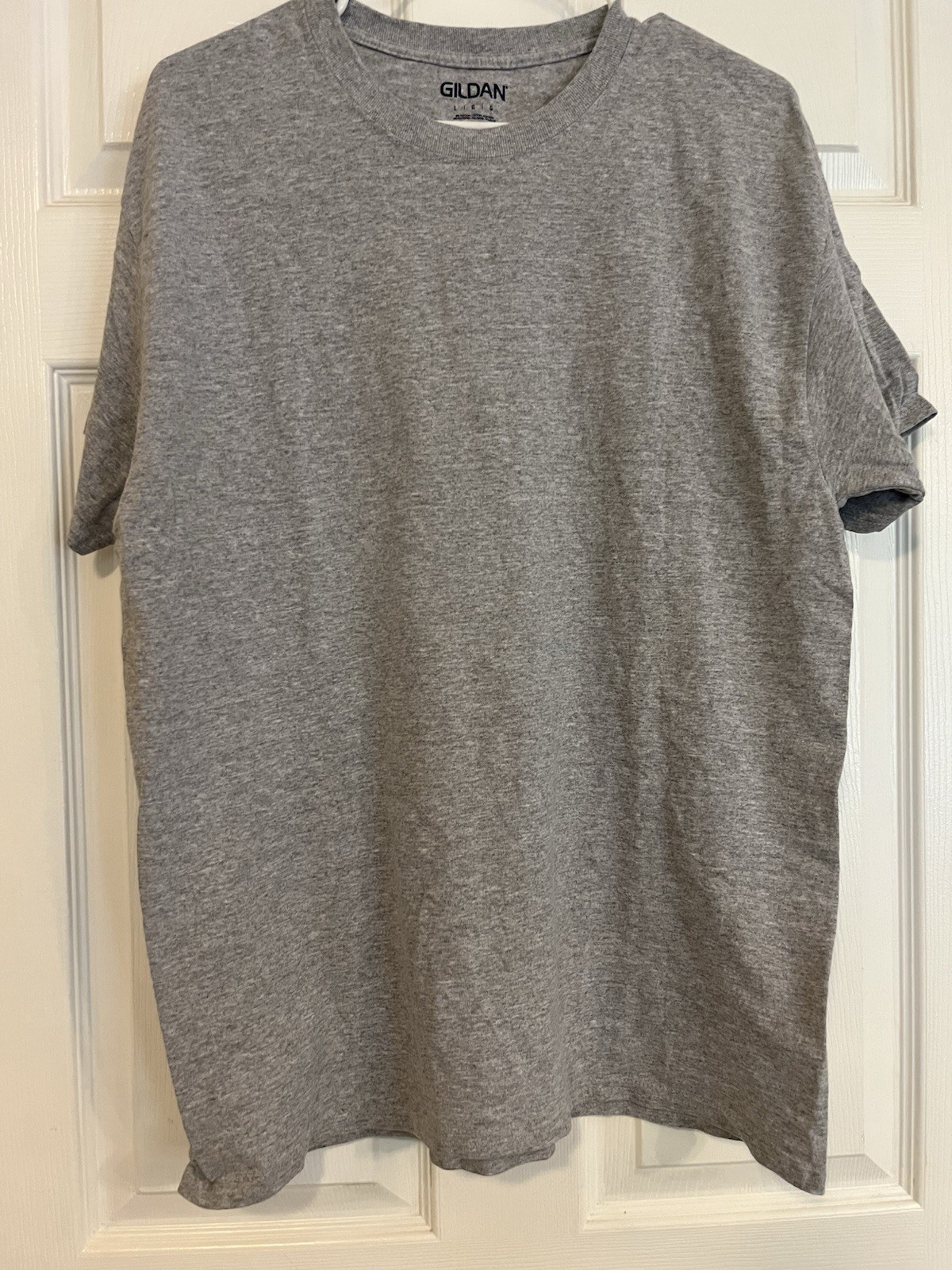 Gildan Grey Mens Heavy Cotton Plain Solid Short Sleeve Casual Blank T-Shirt gallery