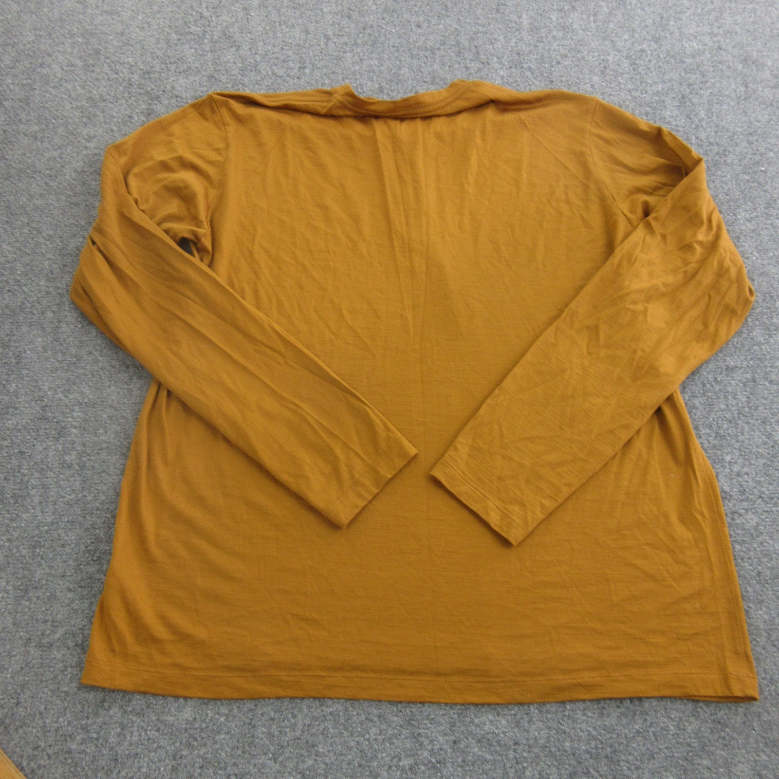 Wool & Prince Henley Shirt Mens XL Brown Long Sleeve Merino Wool Tee Top gallery