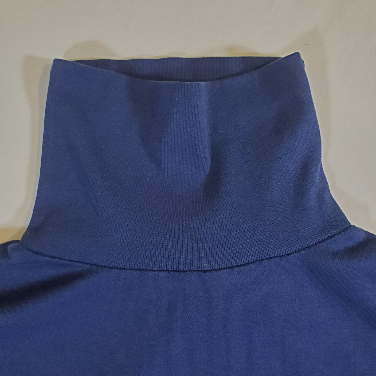 Oakton Ltd Blue Turtleneck Polycotton VTG 80s - Large Long Sleeve TShirt Shirt gallery