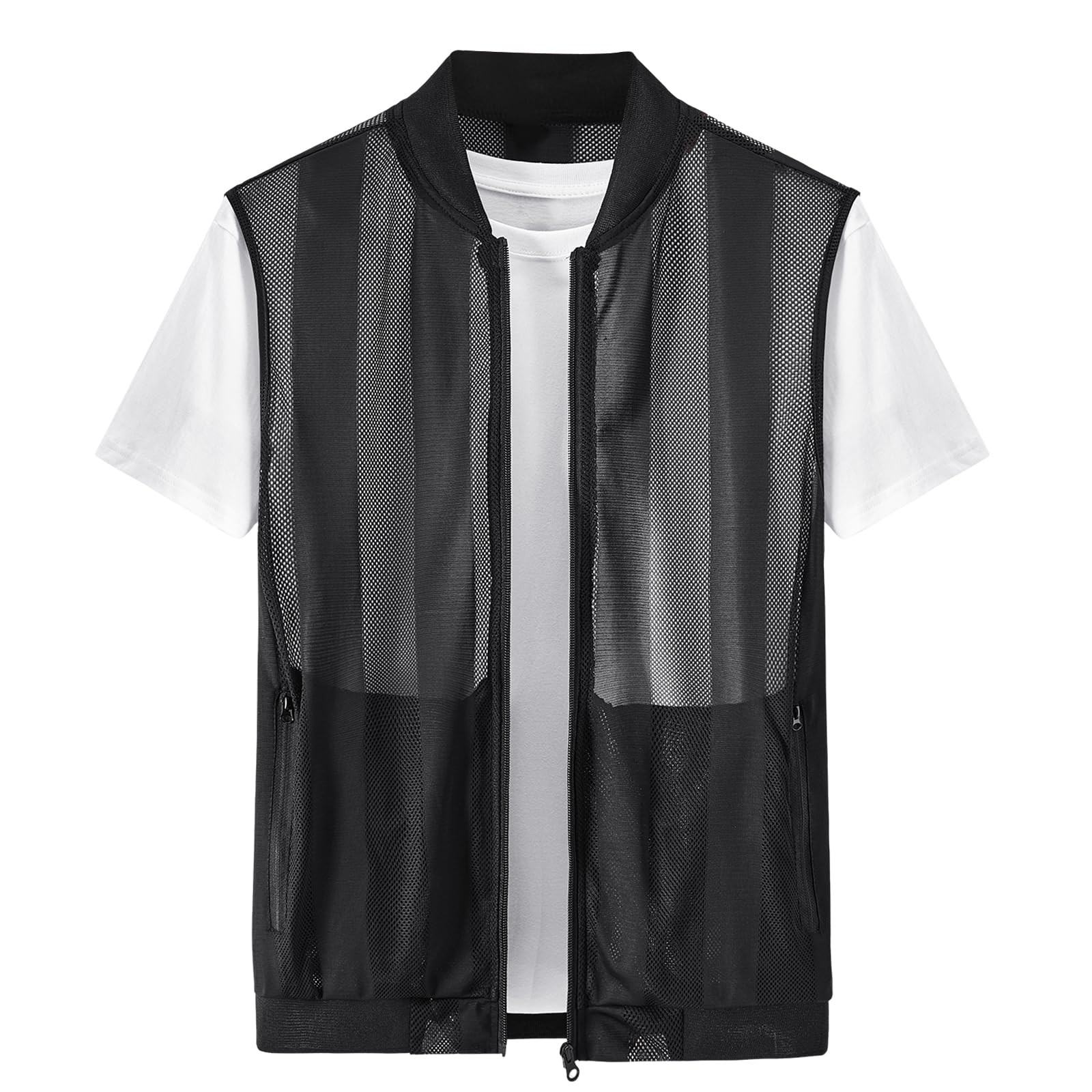 Men’s 0.1mm Ultra-Thin Lightweight Summer Vest with Pockets Casual Breathable…