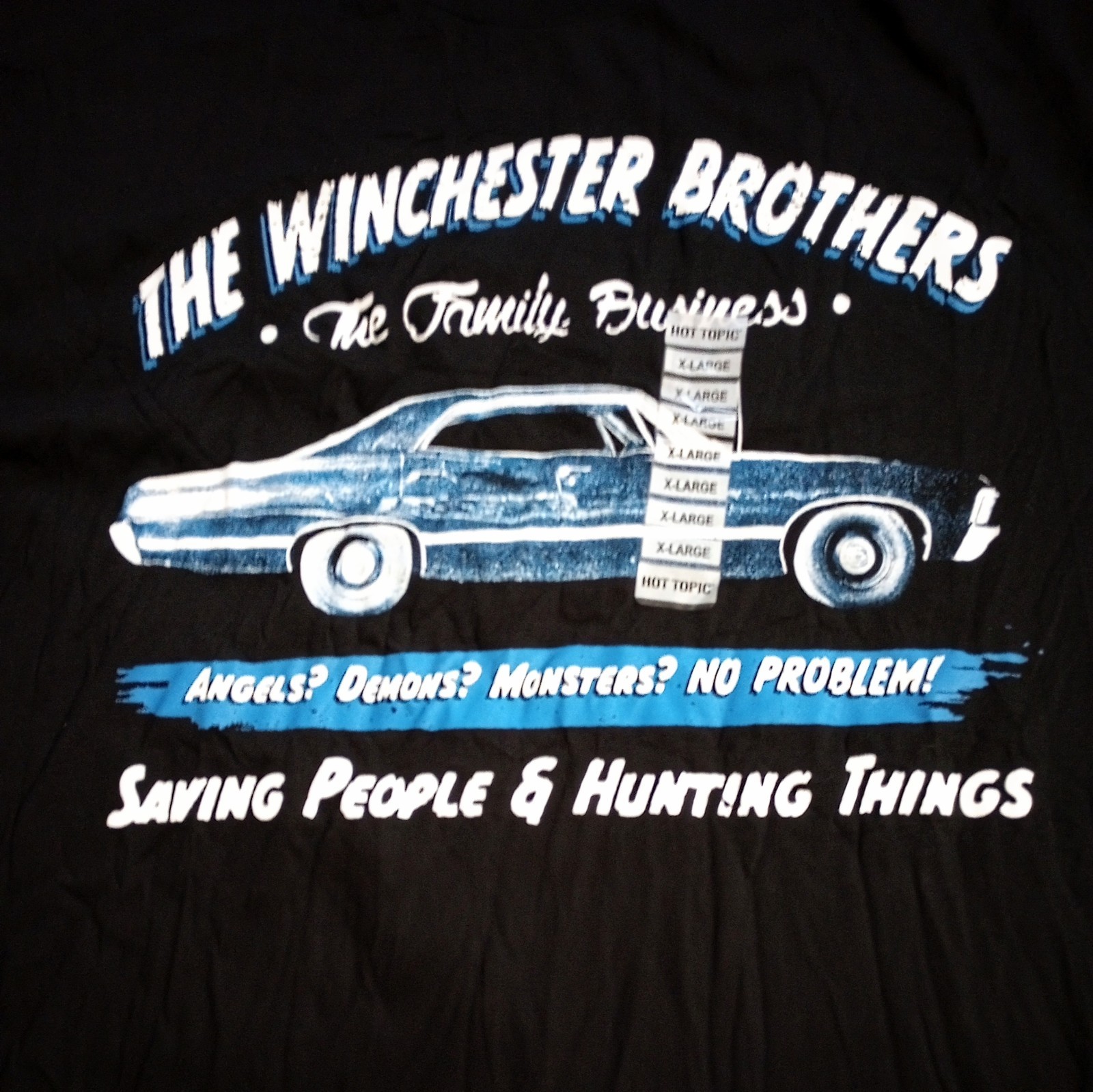 Hot Topic Winchester Bros Tee Shirt Tshirt 67 Impala Baby Graphic gallery