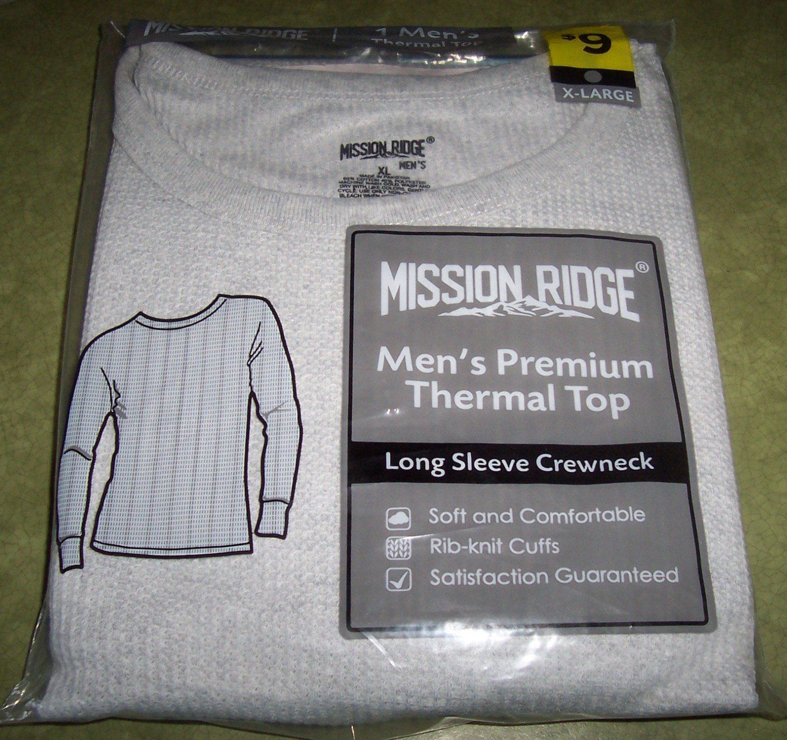 Men's Premium Thermal Long Sleeved Crewneck Long Johns Top - Size XL - NEW ! gallery