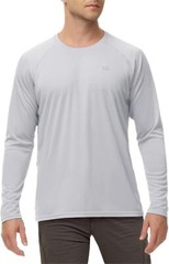 Men’s UPF 50+ Quick-Dry Rash Guard Long Sleeve Swim Fishing Shirt
