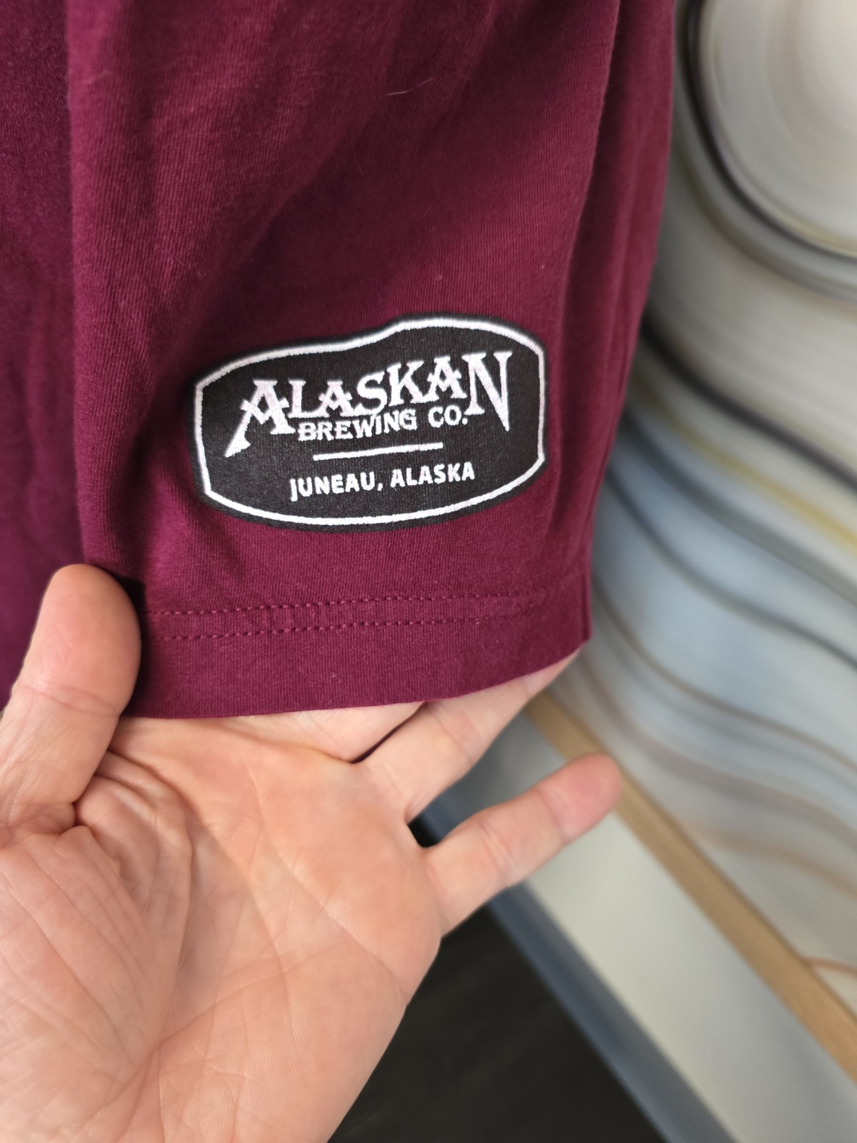 Alaskan Kolsch Style Ale T-shirt Mens XL Burgandy. Very Soft gallery