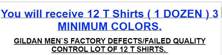 (12 PACK) FACTORY DEFECTS GILDAN Plain T Shirts Mix Colors WORK T Shirts S-5XL gallery