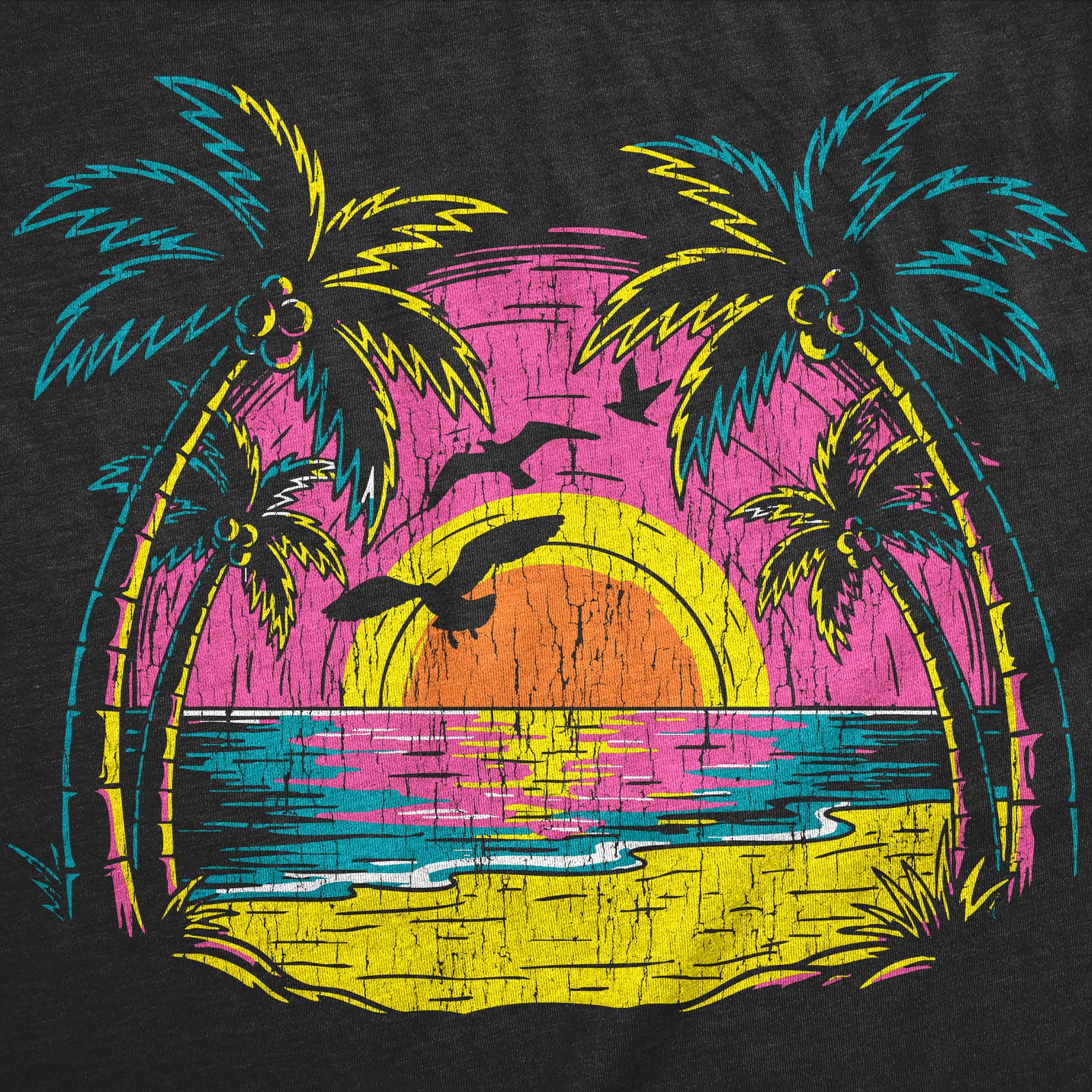 Mens Funny T Shirts Neon Shore Awesome Vacation Graphic Novelty Beach Tee For gallery