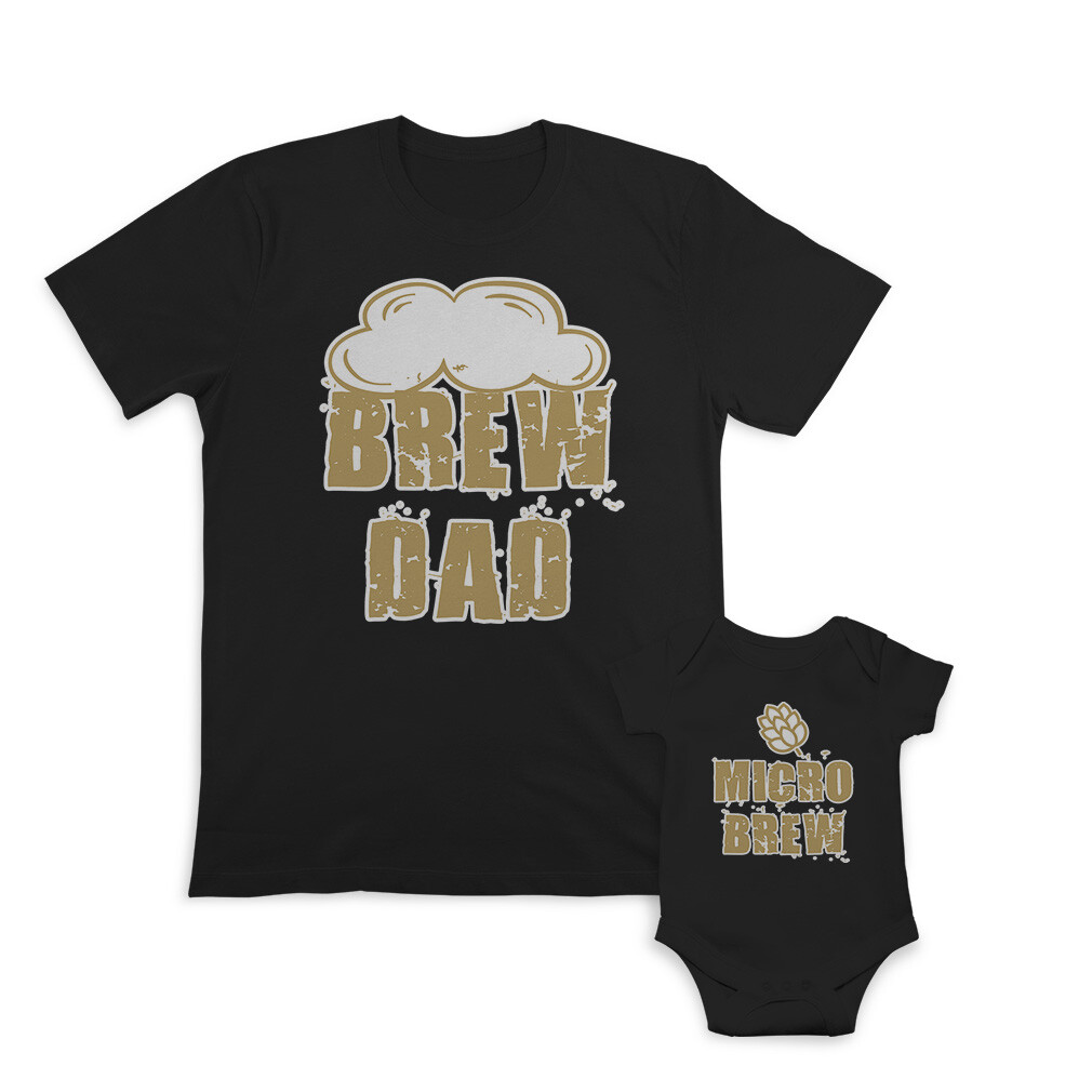 Beer Dad and Baby Matching Outfits Clothes Brew Dad Foam Beer Funny – Micro Brew
