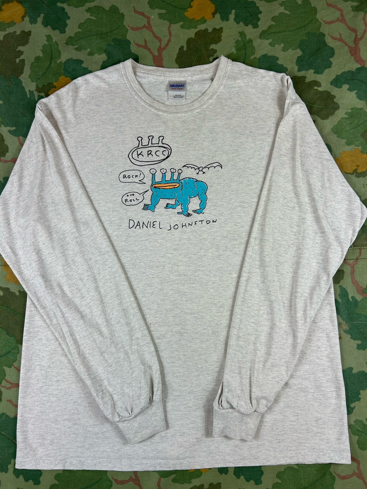 Vintage Daniel Johnston Shirt 00s Sz Large Long Sleeve KRCC Indie Lo-Fi Folk gallery