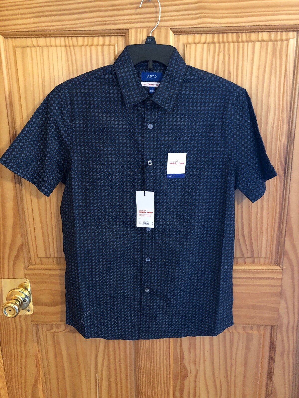 APT.9 MENS Button Up Shirt Blue Medium Retail $40 (s-blk-14-25) gallery