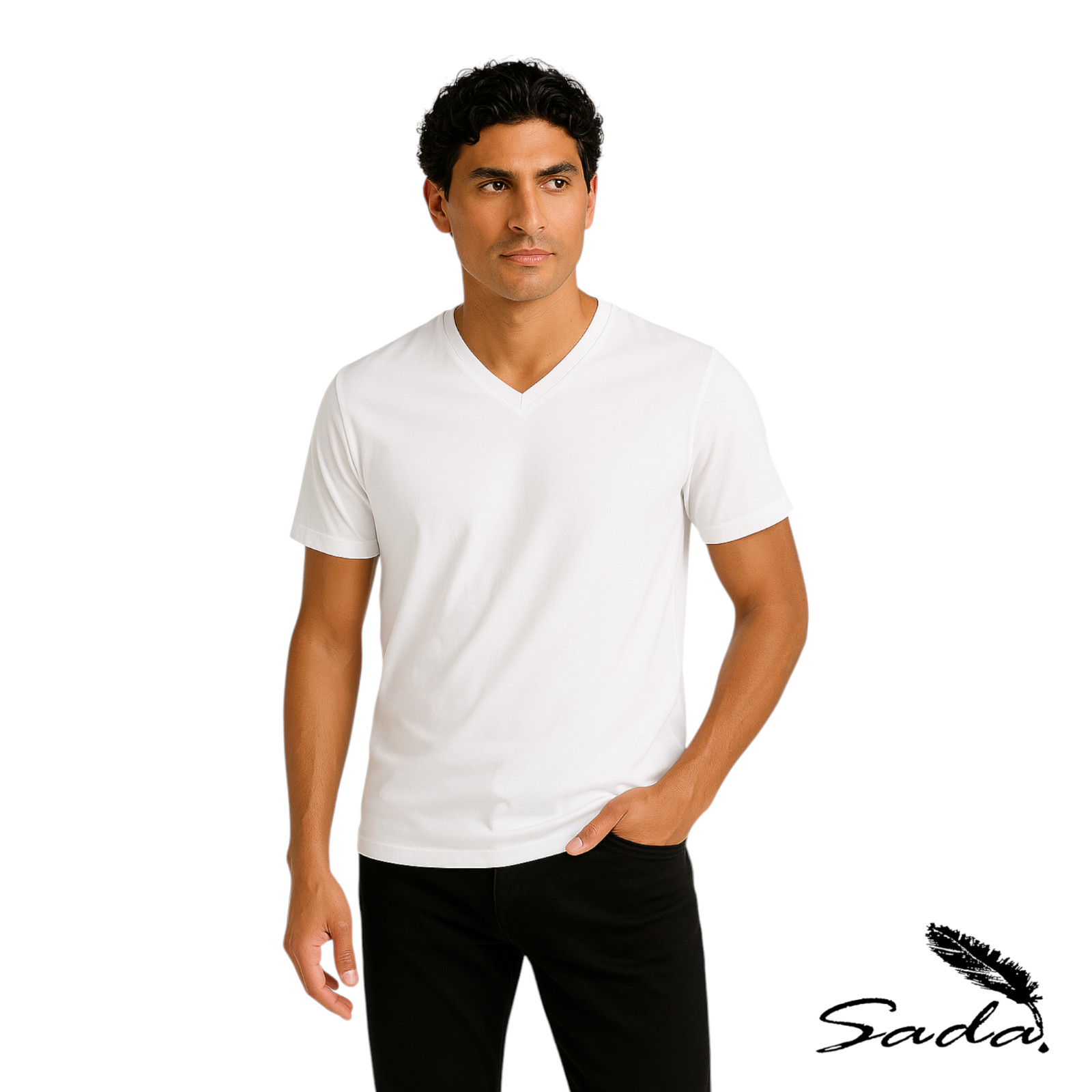 Sada T-Shirts 6 Pack Plain V Neck T Shirts for Men Sizes S-6XL gallery