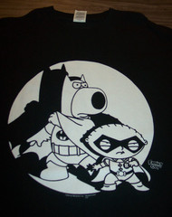 FAMILY GUY Batman And Robin Stewie Brian Griffin T-Shirt 2010 MENS XL NEW