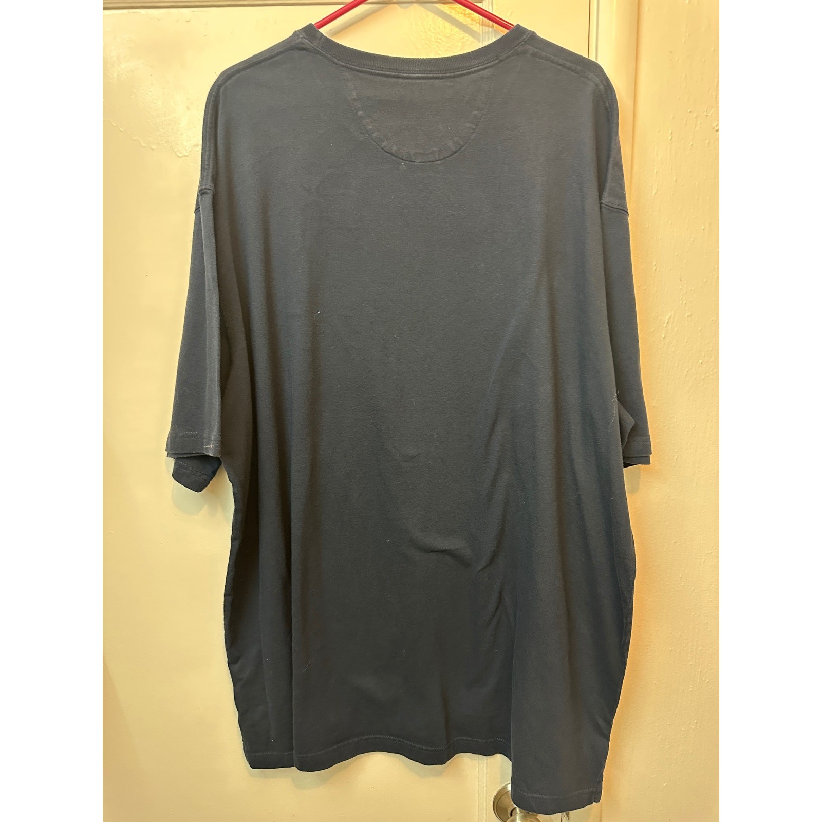 Duluth Trading Co Mens 2XL Relaxed Fit Longtail T Shirt Navy Blue Cotton Tee gallery