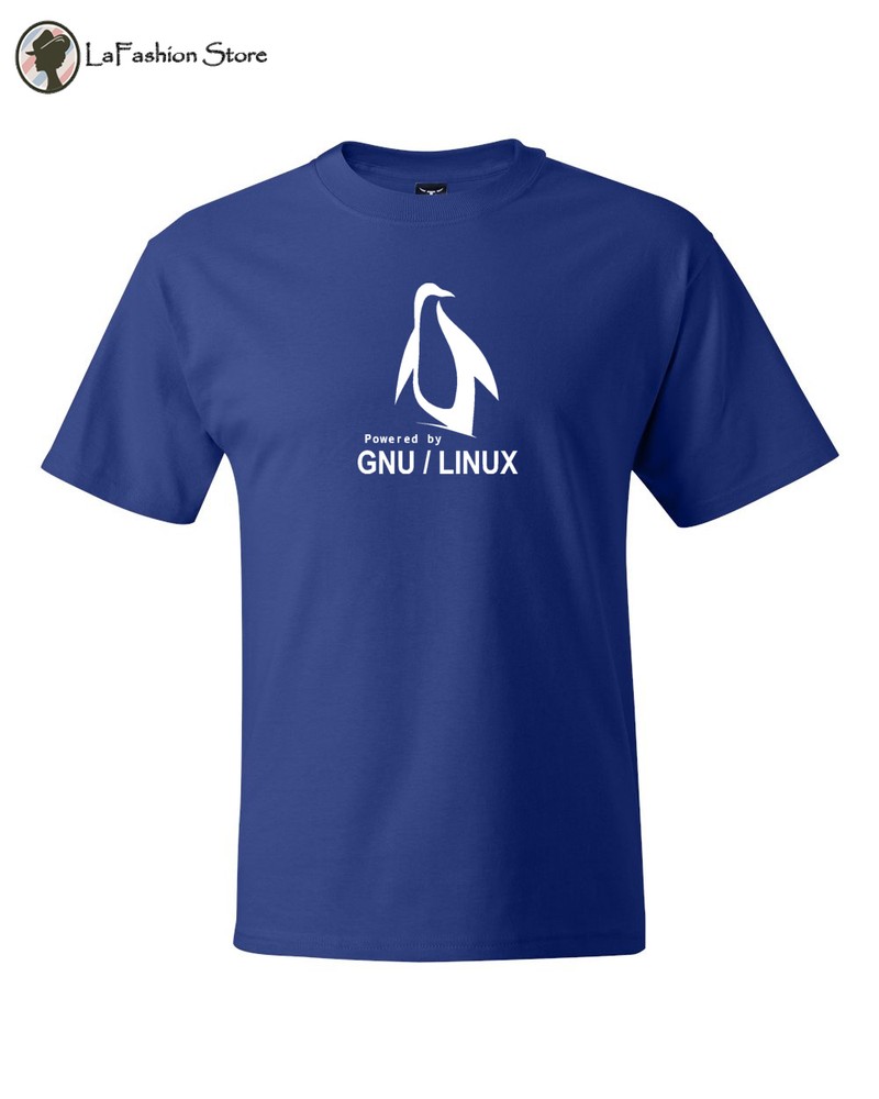 Powered by GNU LINUX Computer Geek Tshirts