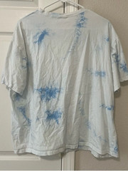 Romwe x Steven Rhodes Oversized Graphic Tie Dye Tee XXL Stay Positive Jaws Shark