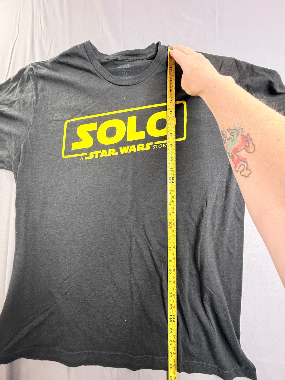 Star Wars Solo Movie Shirt Men's Medium M Dark Heather Grey Tri-Blend Logo Tee gallery