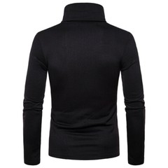Mens Stretch High Turtle Neck Roll Shirt Long Sleeve Winter Warm Jumper Tops ⇓