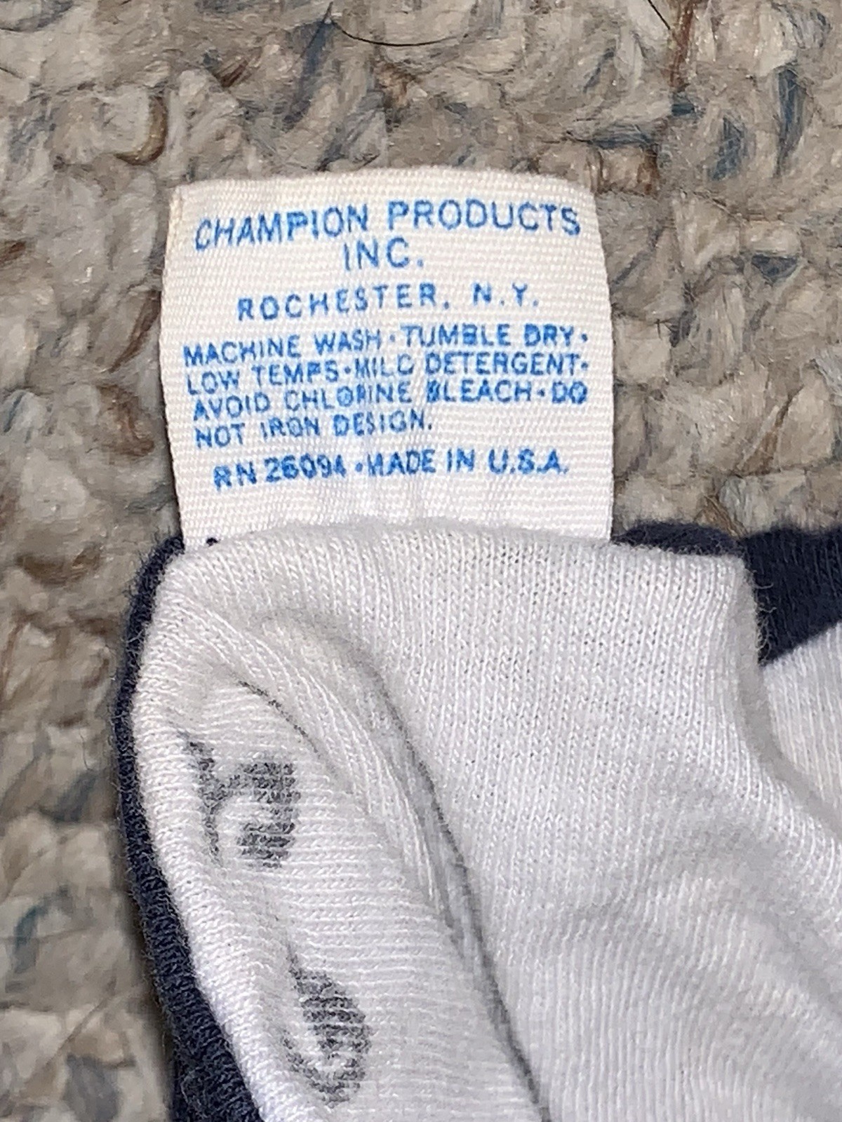 Vtg 70s Champion Reversible Double Face College P.E. Gym T Shirt Sz S Blue Bar gallery