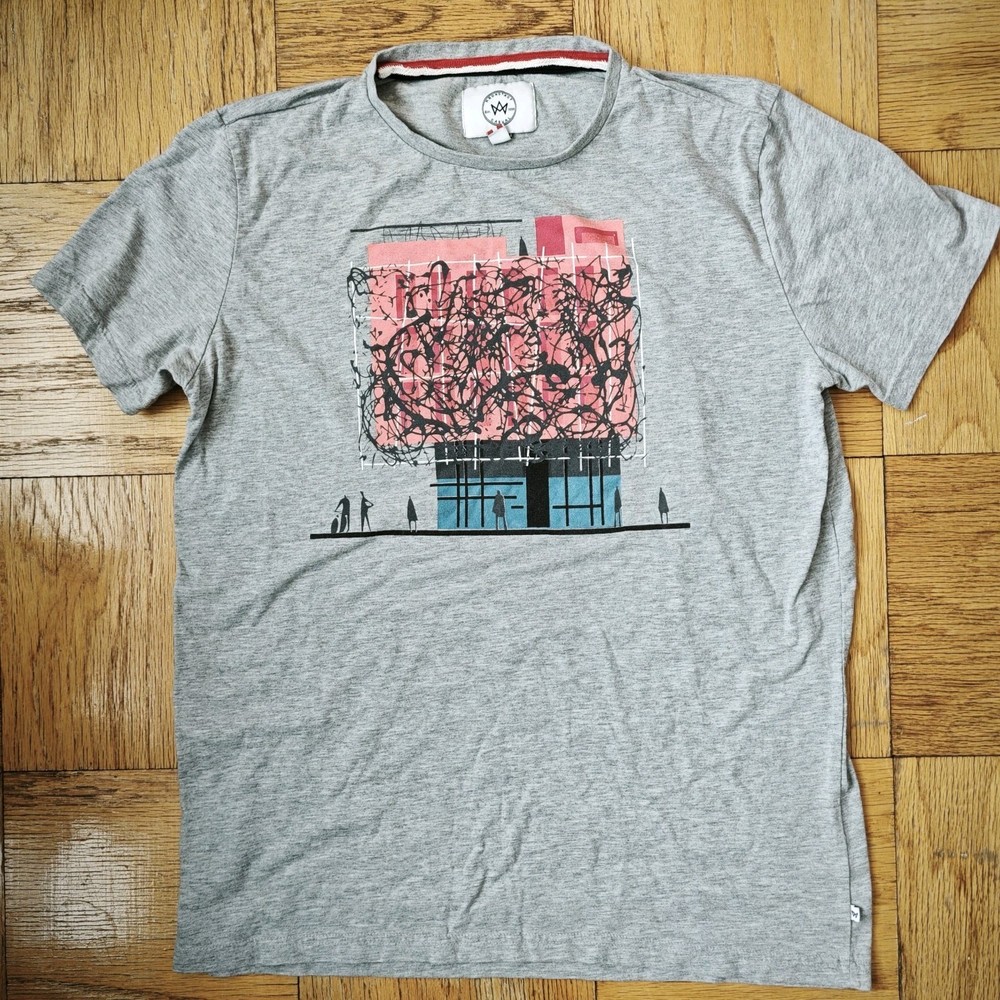 Lightly Preowned KRONSTADT CASUAL Museum Tshirt Purchased at MOMA NYC Grey XL