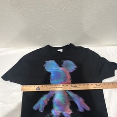 ZARA x Disney Blurred Distorted Mickey Mouse Graphics BLACK Tshirt Unisex Sz S