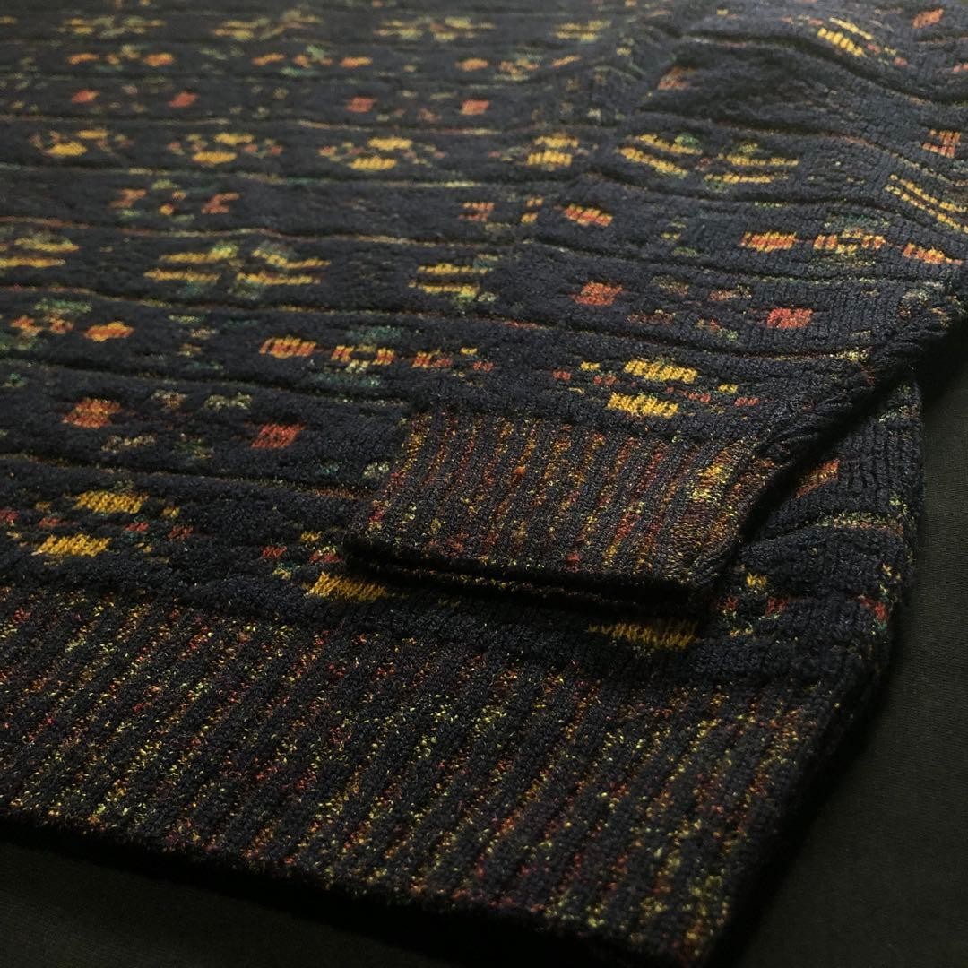 EXAMPLE BY MISSONI Men Silk Wool Allover Knit Sweater S Size Luxury Elegant ITA gallery