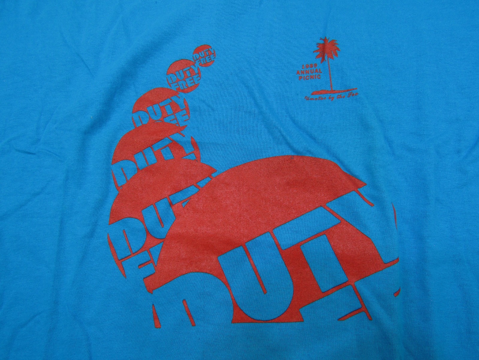 VTG Duty Free 1989 Annual Picnic T-Shirt Mens Large 42-44 Stedman Single Stitch gallery