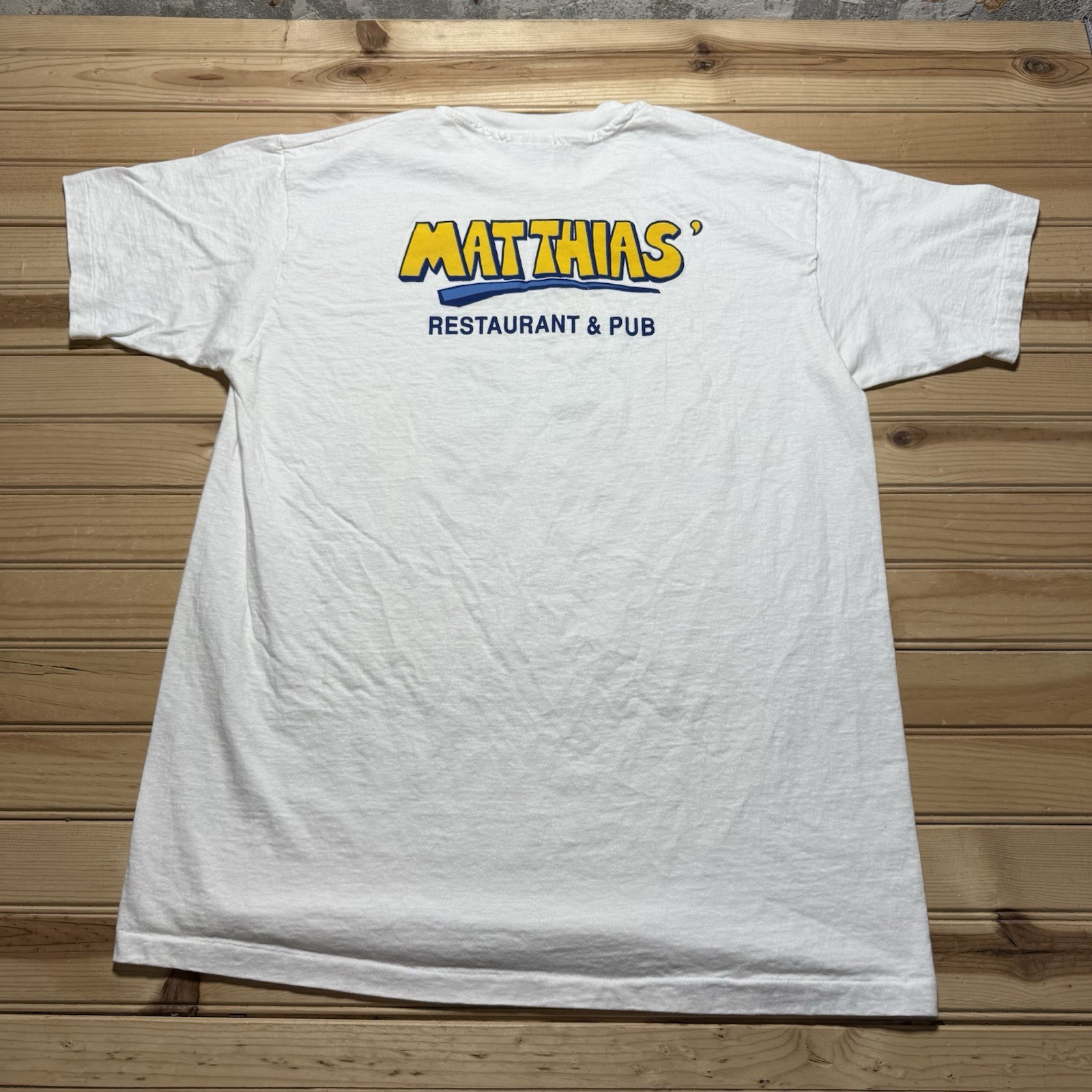 Vintage 80s Houston Matthias Restaurant Pub 150 Imported Beers Shirt Size XL gallery