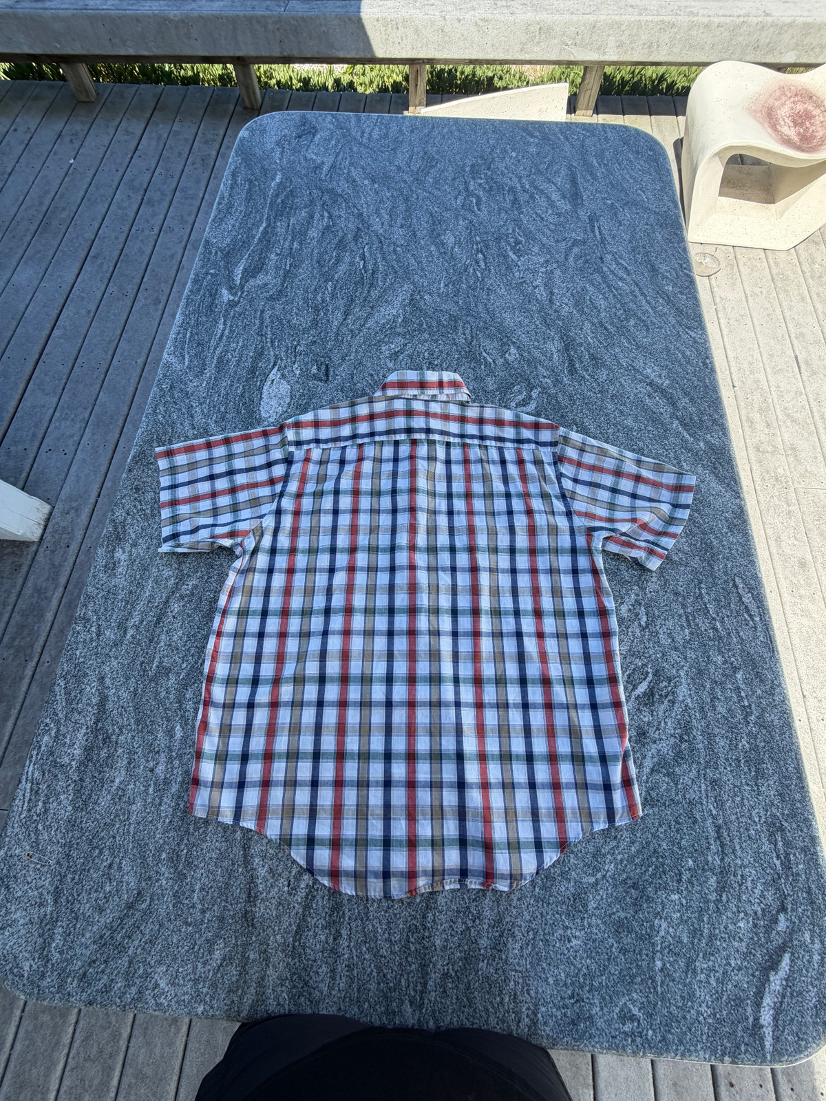 Vintage 1990s Yuppie Checkered Unisex Shirt, Multicolor Cotton, Size N/A gallery
