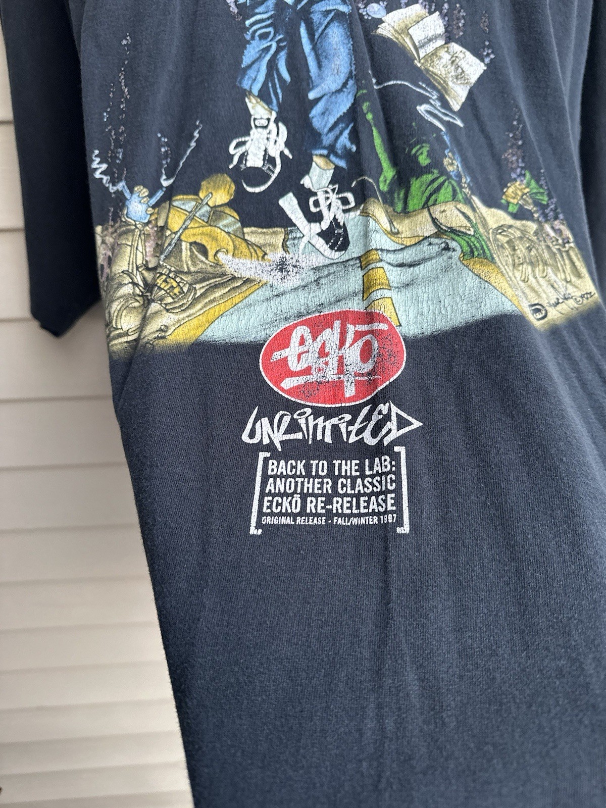 RARE Vintage 1997 Marc Ecko Unltd Fall/Winter Collection Graffiti Shirt XXL gallery